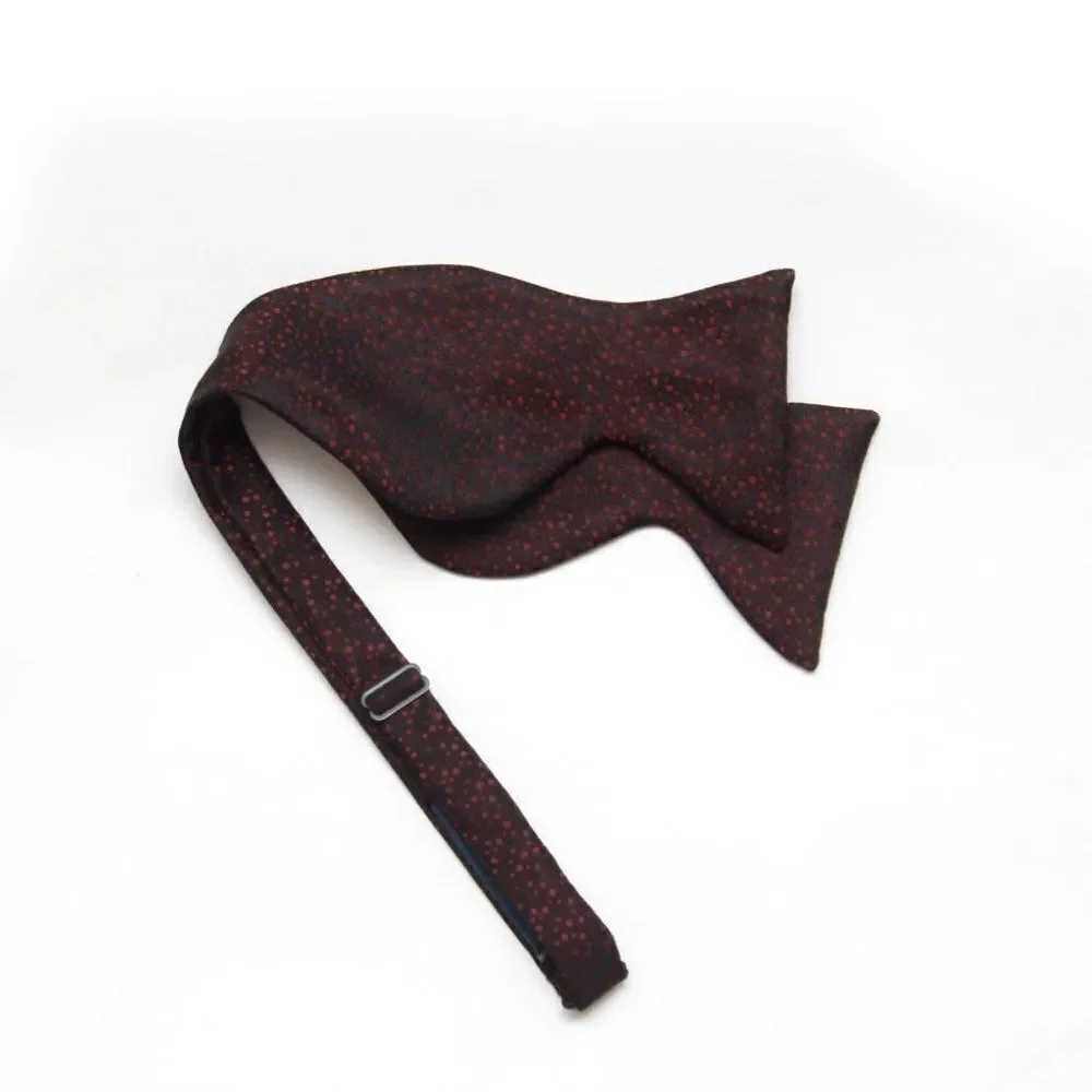 Men's Self-tied Bow‎ Tie Black Silk Bow tie Big Butterfly Bow tie S668